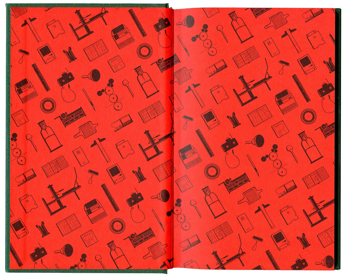 Two-page spread from the book
